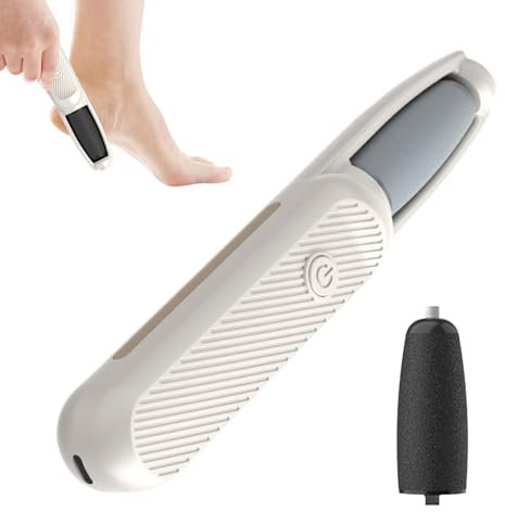 Foot Callus Remover - Archivo de pie eléctrico recargable con potente rodillo | Resultados de acabado de la piel dura | Dispositivo de de pie ideal para tacones secos, pies agrietados y
