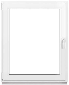 Framex Ventana de Plástico Blanco Ancho x Alto: 100 x 115 cm (1000 x 1150 mm) Triple Acristalamiento (32 mm), Giratorio Inclinación DIN Derecha