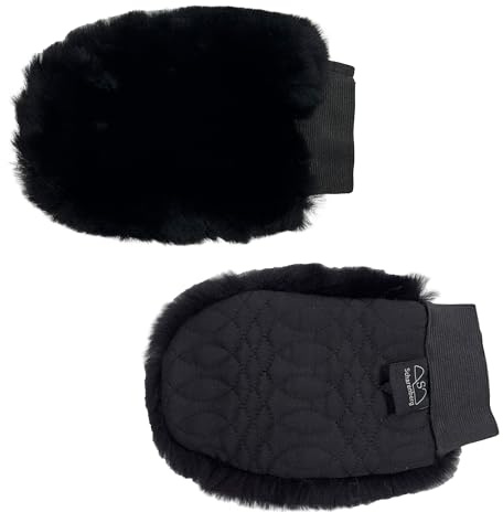 Scharenberg Lammfell-Putzhandschuh m. einseitigem Steppstoff