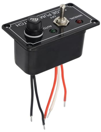Fasizi Schalter für die Bilgenpumpe von Marinebooten – 12 V DC mit Anzeige (Manuell/Aus/Auto-Panel)