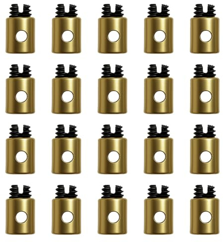 20x Bowdenzug Nippel, robuster Schraubnippel für Bowdenzug, 5x6mm | Metall-Seilzugverbinder zu Gaszug & Bremskabel, Ersatzteile passend zu Motorrad & Moped, langlebige Montage