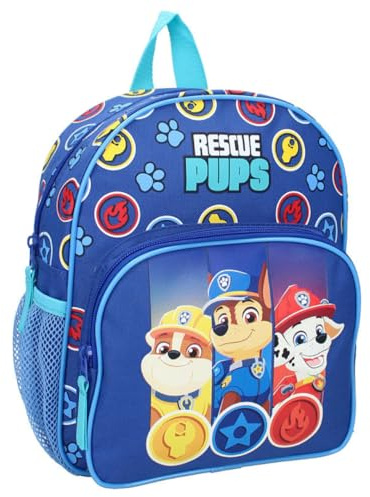 mybagstory Paw Patrol Rucksack für Kinder | ideal für Kindergarten und Freizeit | Motiv Chase Marcus und Ruben | verstellbare Träger | 29 x 23 x 10 cm | Blau