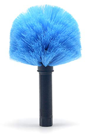 EVERSPROUT Twist-On Cobweb Duster | Hand Packaged to Protect Bristles | Indoor & Outdoor use Brush Attachment | Fits Standard Acme Threaded Poles | Brush Head with Handle (Medium-Stiff Bristles)