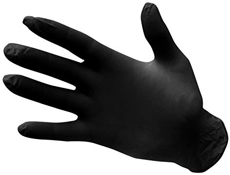 Portwest A925 Disp 3.5 mil Nitrile Powder Free Disposable Glove (Pk100) | Black, Medium, EN ISO 21420 Dexterity 5, CE Certified, EN 455, EN ISO 374-5, EN ISO 374-1 Type B, Food Safe, Textured Finish