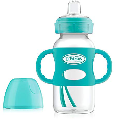 Dr Brown's Wn Sippy Bottle with Handles, Green, 270 ml