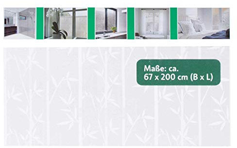 Unbekannt Melinera® Fenster Sichschuzfolie Milchglasfolie Selbstklebend 67 x 200cm Bambus