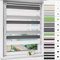 Magiea Doppelrollo Klemmfix ohne Bohren & mit Bohren, Weiß-grau-anthrazit B65 x H120 cm Stoffbreite 61 cm, Klemmrollo lichtdurchlässig und Blickdicht, Fensterrollo Sonnenschutzrollo für Fenster