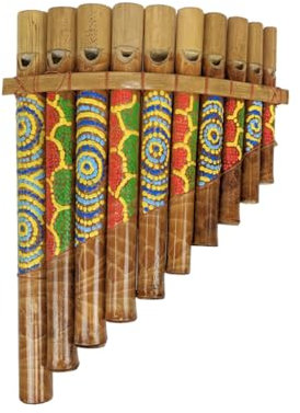 Flûte de Pan en bambou - Décoration style aborigène - fabrication artisanale