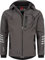 Arctic Seven Herren Softshell Jacke Funktionsjacke Outdoor Regenjacke Atmungsaktiv Fleece Innenfutter AS301 [AS-301-Grau-Schwarz-Gr.5XL]