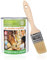 LIXUM Pro Biologische Pferdestall Lasur, Farbe:Orange 0.20, Inhalt:1000 ml (ca.30m²), inkl. Zubehör:Pinsel