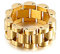 AMDXD Herren Verlobungsringe aus Edelstahl, Uhrarmband Form Klassisch Ringe Memoirering Ringe Hip-Hop Hip-Hop Kette für Männer Jungen Gr.57 (18.1), Gold