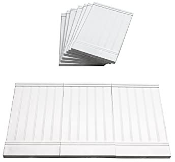 Linic Proops Dolls House Wall Panels, White, Tongue and Groove, Pack of 10, 1/12th Scale (A1002) Free UK Postage