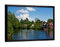 artboxONE Poster mit schwarzem Rahmen 18x13 cm Natur Häuser am Fluss - Bild schweden Haus holzhaus