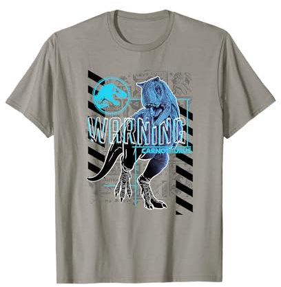 Jurassic World: Dominion Warning Carnotaurus Poster T-Shirt