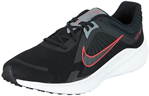 Nike Herren Quest 5 Sneaker, Black/University RED-Smoke Grey, 45.5 EU