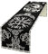 kikomia Baumwolle Leinen Tischläufer Rechteckige Wikinger Wolf Odin Raben Baum Couchtisch Esszimmertisch Schlafzimmer Party Urlaub (33×183cm, Black)