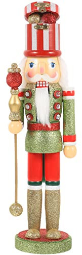 Abaodam Soldier Nutcracker Figure Wooden Nutcracker Puppet Decoration Xmas Soldier Figurine Wooden Nutcracker Craft Wooden Nutcracker Figures