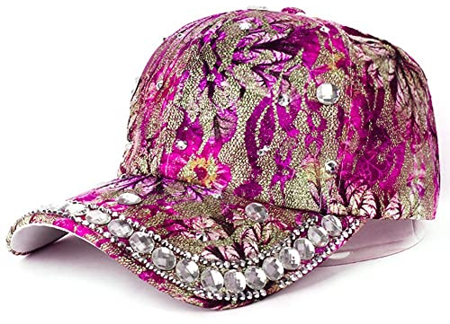 Buntes Strassstein Baseball Cap Reflective Sun Hut Bling Strasshut Glitter Paillistin Hip Hop Cap Für Frauen Mädchen
