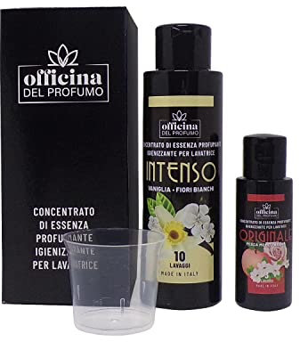 OFFICINA DEL PROFUMO ESSENZA PROFUMANTE PER BUCATO 100ML VANIGLIA FIORI BIANCHI (+30ML FRAGRANZE CASUALI) CONCENTRATO, FORTE, CON IGIENIZZANTE