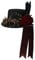 BLESSUME Zylinder Hut mit Brille for Karneval, Halloween (L, Schwarz 3)