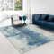ASIinnsy Teppich Kurzflor Moderne Wohnzimmer-Teppiche Abstraktes Muster Große Weich Teppich rutschfest Grau Deko Wohnzimmer Schlafzimmer Esszimmer (Tintenblau, 200 x 300 cm)