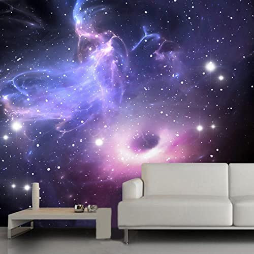 Wandbild Tapete 3D Universum Sternenhimmel Galaxie Wandbilder 3D-Tapete Schlafzimmer Wohnzimmer Tv Dekoration Wandtuch Fresko Für Bürohotel Bekleidungsgeschäft Wandhinte 400 (Breite) x 280 (Höhe) cm