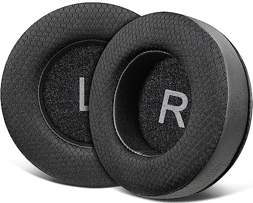 SOULWIT Almohadillas de Tela de Malla de Repuesto para AKG Pro Audio K52 K72 K92 M220 K240 K241 K242 K271 K272 K340 K550 K551 K553 S MKII MK2.con Espuma de Aislamiento de Ruido, Grosor Añadido