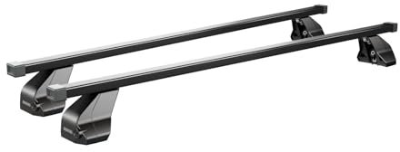 Barre portatutto Omega in acciaio compatibile con FIAT Multipla II 5 porte anno dal 2004 al 2010 con tetto liscio
