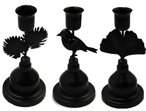 ISAKEN 3 Stück Vintage Kerzenständer Weihnachten Kerzenleuchter Weihnachtlicher Teelichthalter Rentier Weihnachtsbaum Geformt Kerzen Deko Kerzenleuchter Geschenk für Hausparty Festtagsdeko