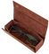 Solo Pelle Faltbares Brillenetui aus echtem Leder, tragbare Brillenbox zum falten, Brillen Etui mit Magnetverschluss Sonnenbrillenetui für Herren Damen Kinder (Clever Cognac Braun)