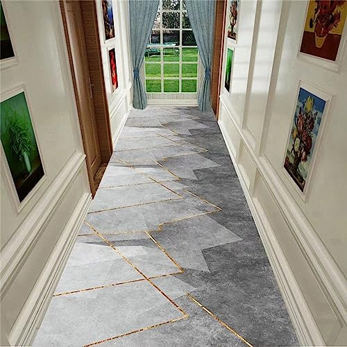 HEibuLIUQ Teppichläufer für den Flur, robust, lang, Flur-Teppichläufer, maschinenwaschbar, für Küche, Flur, Treppen, schmaler Läufer, Teppich mit Rutschfester Unterseite, 0,8 m x 6 m