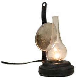 FADEDA Lampe mit Spiegel/Höhe:5 cm/handbemalt/detailgetreue Krippen Figuren - Weihnachten Tisch Dekoration Krippe Zubehör