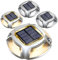 Quntis 4Pcs Lampe Solaire Extérieur Jardin LED Blanc Chaud/Froid, Balise Solaire Eclairage Etanche IP68, Spot LED Extérieur Solaire pour Chemin Allée Escalier Terrasse Pont, Lumiere Solaire Auto
