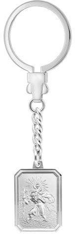 trendor Schlüsselanhänger Christophorus Silber 925 elegantes Accessoire für Damen und Herren, 15978