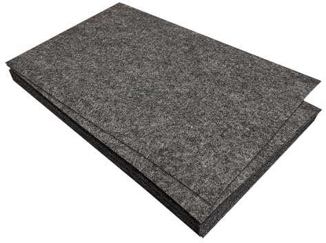 Jtnohx Filzstoff, Steifer Bastelfilz, Farbige Filz zum Basteln, 17,78×28,7cm 11 Pcs Filzplatten Quadrat für das Nähen (Dunkelgrau)