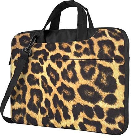 AABSTBFM San Francisco bedruckte Laptoptasche – Laptop-Hülle – moderne Laptop-Umhängetasche Computertasche für Business, Reisen, Schule, Büro, leopardenmuster, 15.6 inch