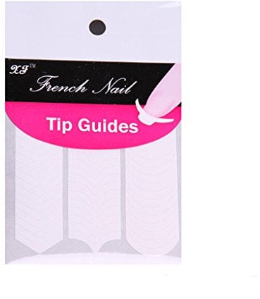 1/100 Pack French Stencil Nail Art Form Fringe Guides Manicure Sticker Tips Tape Nail Rhinestones And Letters