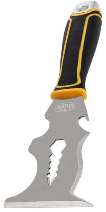 HARDY WORKING TOOLS Multifunktionsspachtel 14 in 1, Multifunctional Spatula,Spachtelschaber Multifunktionales mit weichem Griff und Hammerende