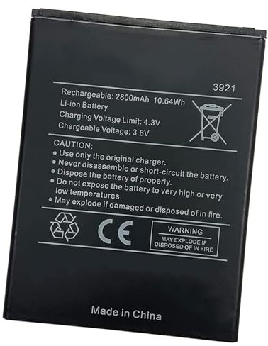 FURFURAKKU 3.8V 2800mAh Ersatz Akku 3921 Kompatibel mit 3921 Lenny 5 WIKO Robby 2