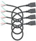 Lot de 4 câbles courts USB A femelle à 4 broches de 11 pouces, 22 AWG 5 V/3 A USB A femelle, fil de queue de cochon à 4 broches, puissance ouverte et câble de données, pour équipement USB de type A