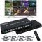 4K HDMI Switcher 8 in 1 Out with KVM, 4K Multi-Viewer with IR Remote and Button Switch, HDMI Splitter with 16 Modes Displays 1 Full Screen+15 Kinds Split Screen Modes, 2 USB Port for Keyboard/Mouse