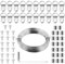 Picture Hanging Wire,30M Picture Wire Picture Frame Wire D Rings for Picture Hanging Crimping Loop Sleeve be Used for Indoor and Outdoor (Silver-131Pcs)