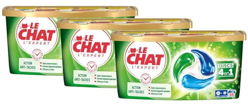 LE CHAT L'Expert - Discs 4en1 - Lot de 3 boîtes de 38 capsules (114 capsules)