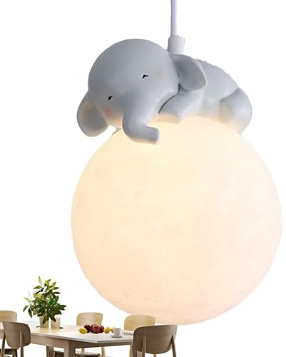 Uhngw Pendelleuchten,Pendelleuchte - Nachttisch-Tier-Pendelleuchten für Schlafzimmer - Weiße Kugellampen, Kronleuchter, runde Pendelbeleuchtung für Esszimmer- und Wohnzimmerdekoration