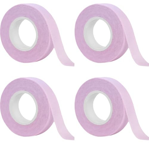 YAPKOLV 4 Rollen Selbstklebender, Hautfreundliches Chirurgisches Mikroporen-Klebeband, Atmungsaktiv & Flexibles für Wundversorgung, Sport, Wimpernverlängerung (1,25cm x 9,14m)