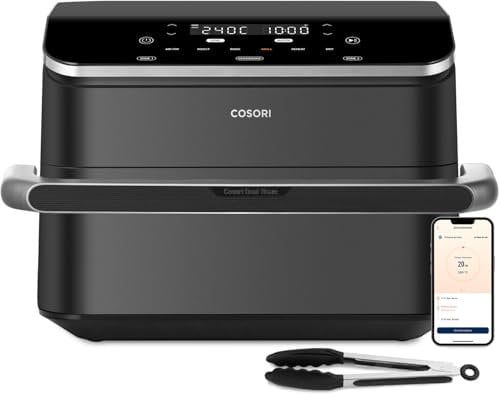 COSORI Friggitrice ad Aria 10 Litri, 7 in 1 Dual Blaze TwinFry con Doppio Cestello 5L & 5L e Separatore Rimovibile, 2800W Air Fryer WiFi con Doppia Resistenza, 35-240℃, 70 Ricette Online, 4-8 Persone