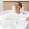 Alaoo Almohada de Baño, 2PCS 4D Almohada de Baño de Lujo y Juego de Bolas de Baño, Almohada Ergonómica de Malla para Bañera de Hidromasaje, Antideslizante para Cabeza, Cuello y Espalda, C