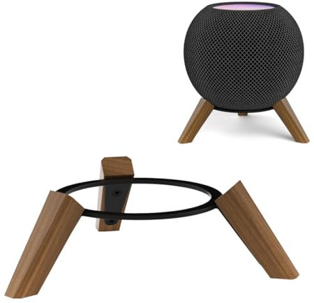 Real Wood Speaker Stand Suitable for Homepod mini stand,Wooden Holder Tripod Speaker Stand,Wooden Base,Desktop Anti-slip Safe Stable Mount Stand