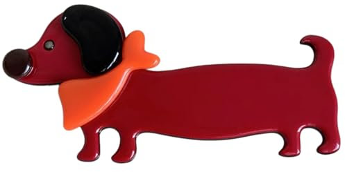 Popular pinza de pelo de perro salchicha de acetato divertido para todas las edades