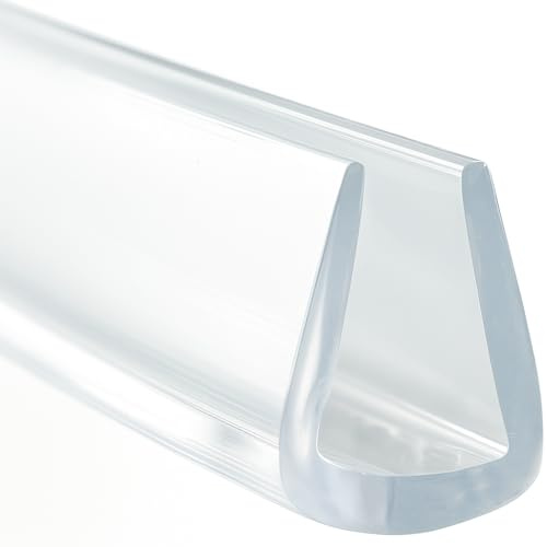 3.0m Clear U-Channel Trim Seal 7 × 8 mm,Fits 3–5 mm Edges,Groove Depth,Weatherproof, Dustproof & Shock-Absorbing Edge Guard for Windows, Doors, Boats & Panels